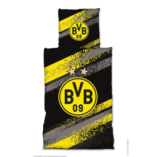 Borussia Dortmund BVB Bettwäsche Graffiti Streifen 135x200 cm